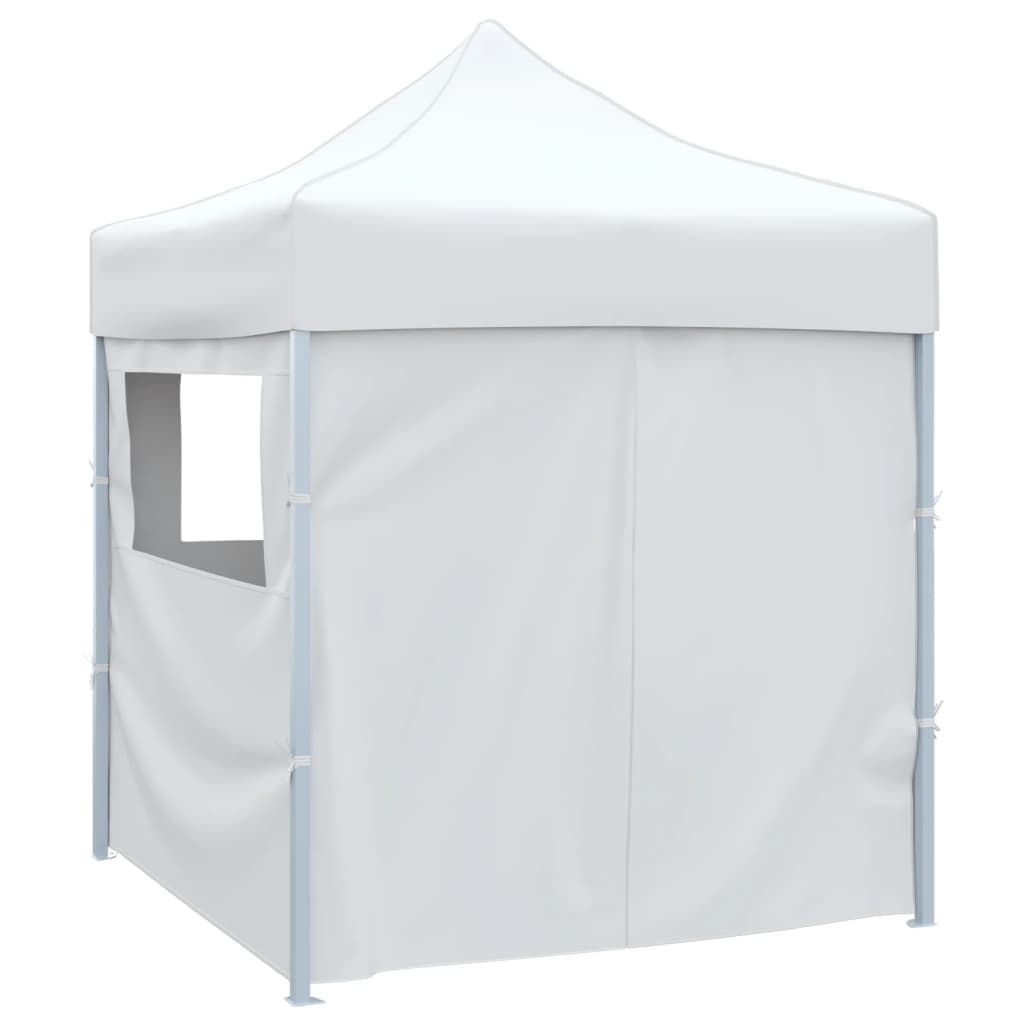 Carpa plegable profesional con 4 paredes acero blanco 2x2 m v0400 - Vetonek