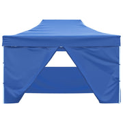 Carpa plegable profesional con 4 paredes acero azul 3x4 m v91 Vetonek