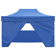 Carpa plegable profesional con 4 paredes acero azul 3x4 m v91 - Vetonek
