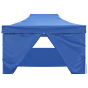 Carpa plegable profesional con 4 paredes acero azul 3x4 m v91 Vetonek