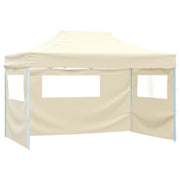 Carpa plegable profesional con 3 paredes acero color crema 3x4m v0455 Vetonek