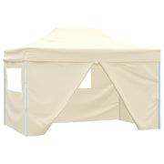 Carpa plegable profesional con 4 paredes acero color crema 3x4m v0462 Vetonek