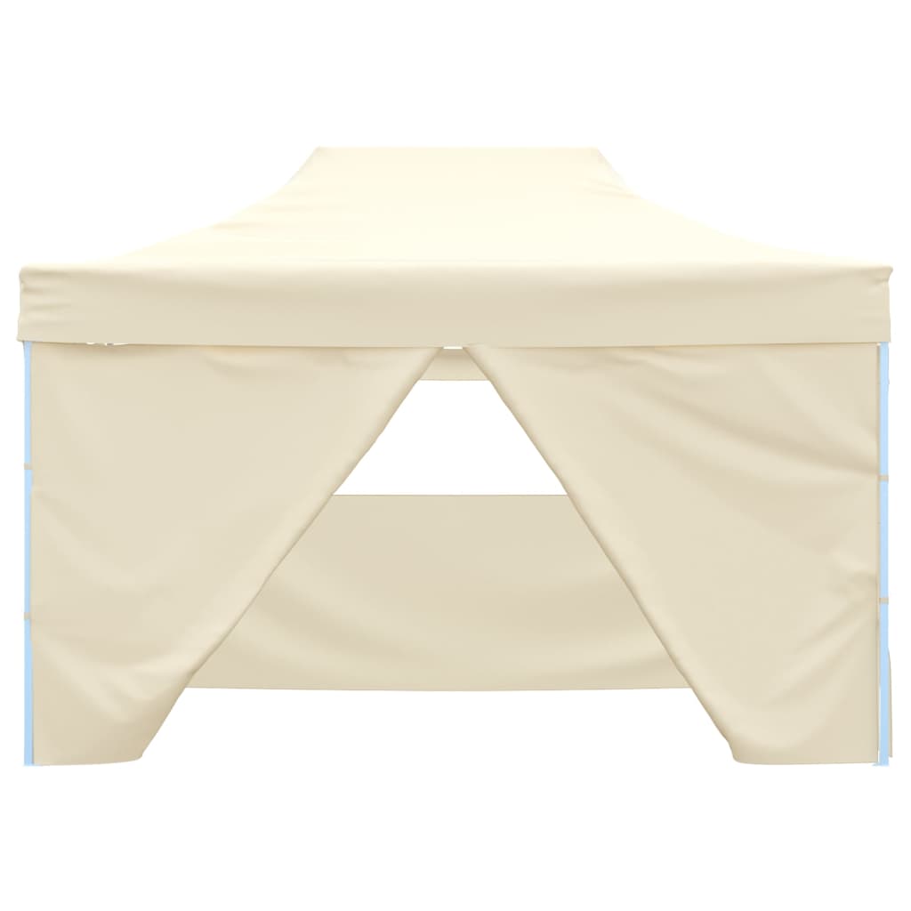 Vetonek Carpa plegable profesional con 4 paredes acero color crema 3x4m