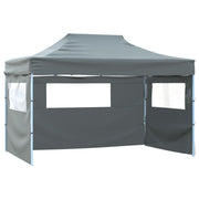 Carpa plegable profesional con 3 paredes acero antracita 3x4 m v0486 Vetonek