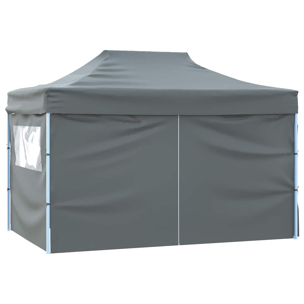 Carpa plegable profesional 4 paredes acero gris antracita 3x4 m v0493 - Vetonek