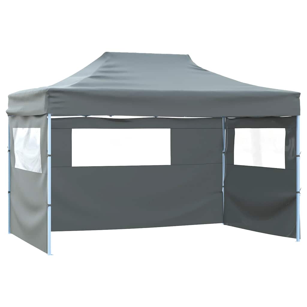 Carpa plegable profesional 4 paredes acero gris antracita 3x4 m v0493 - Vetonek