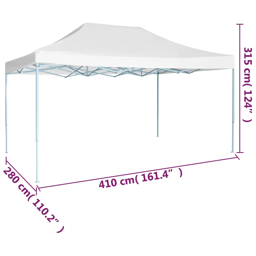 Carpa plegable profesional acero blanco 3x4 m v0509 - Vetonek