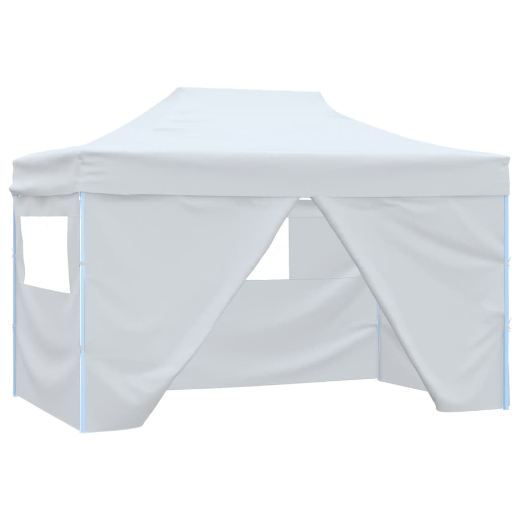 Carpa plegable profesional con 4 paredes acero blanco 3x4 m v0523 Vetonek
