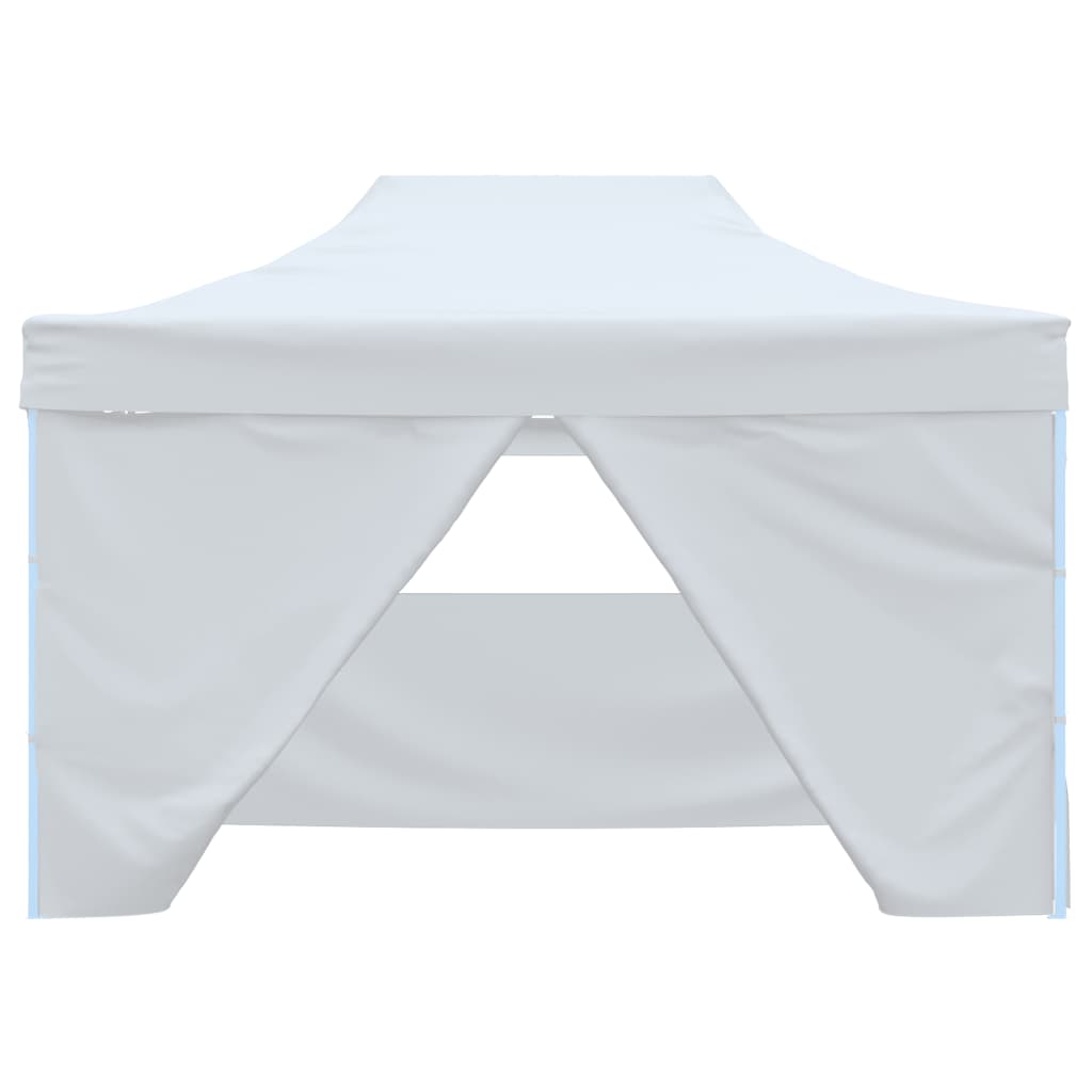Vetonek Carpa plegable profesional con 4 paredes acero blanco 3x4 m