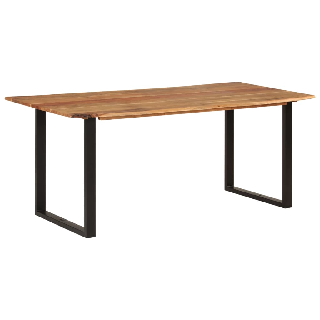 Vetonek Mesa de comedor de madera maciza de acacia 180x90x76 cm