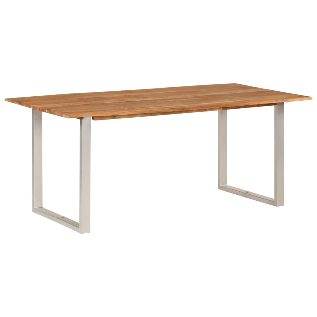 Vetonek Mesa de comedor de madera maciza de acacia 180x90x76 cm