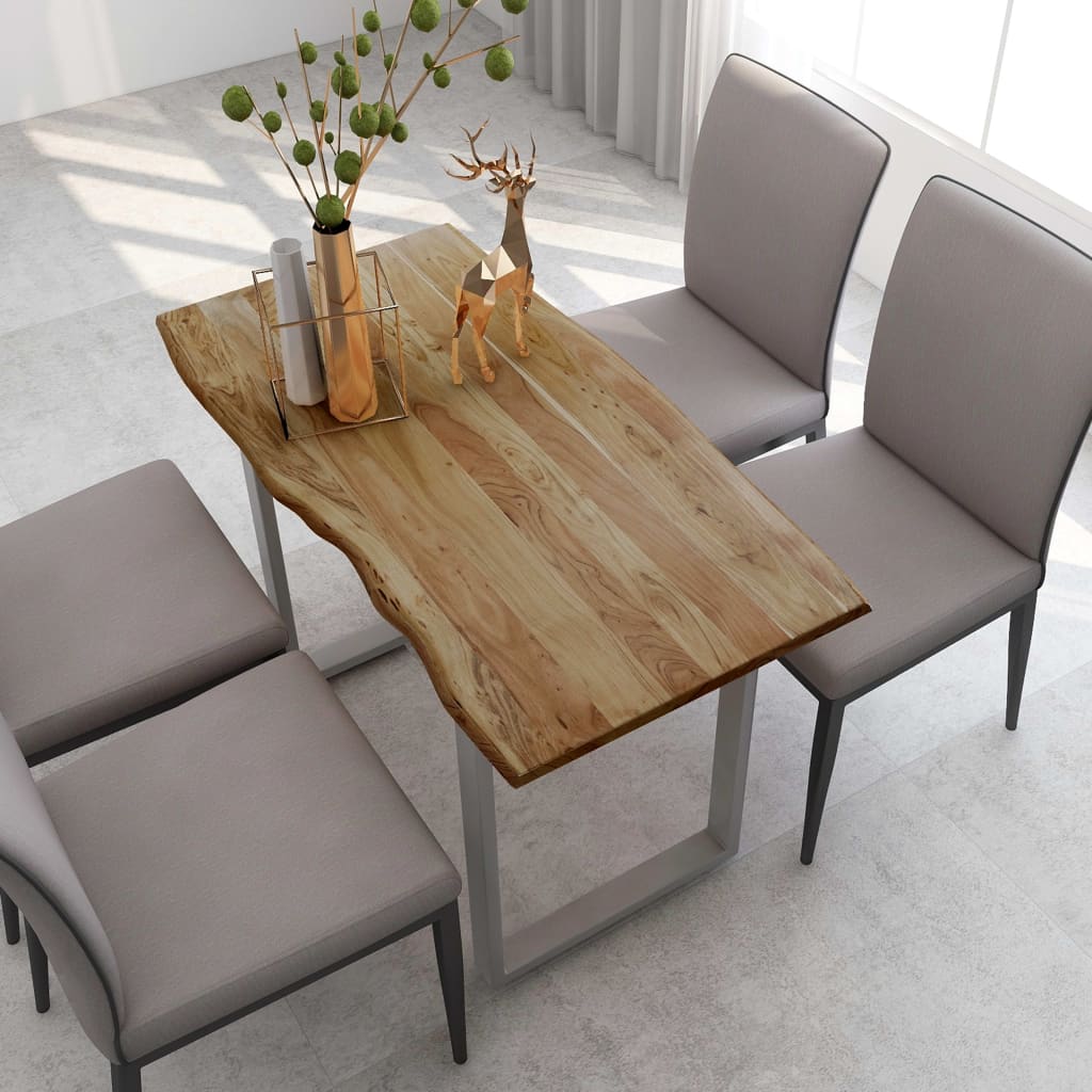 Vetonek Mesa de comedor de madera maciza de acacia 118x58x76 cm