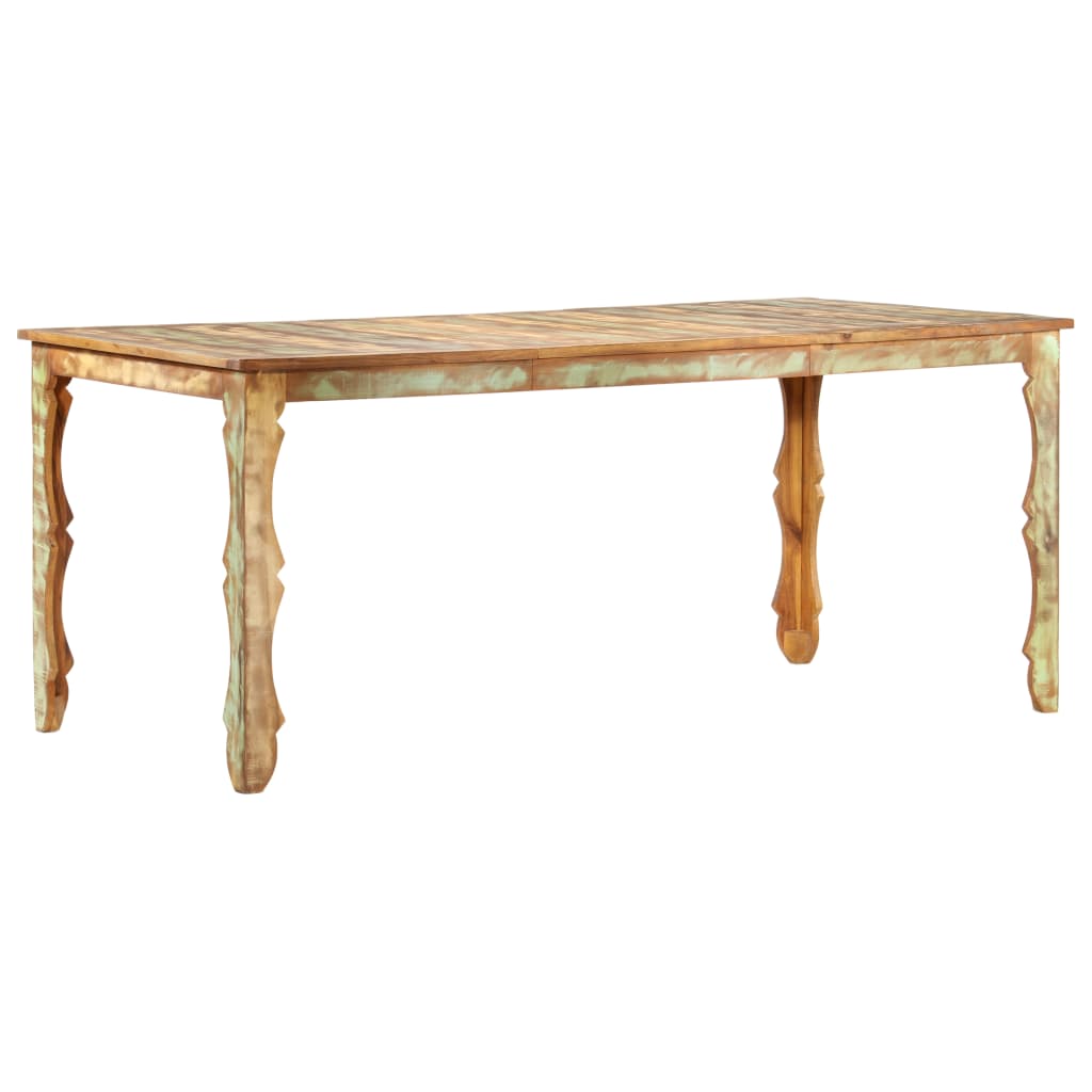 Vetonek Mesa de comedor de madera maciza reciclada 180x90x76 cm