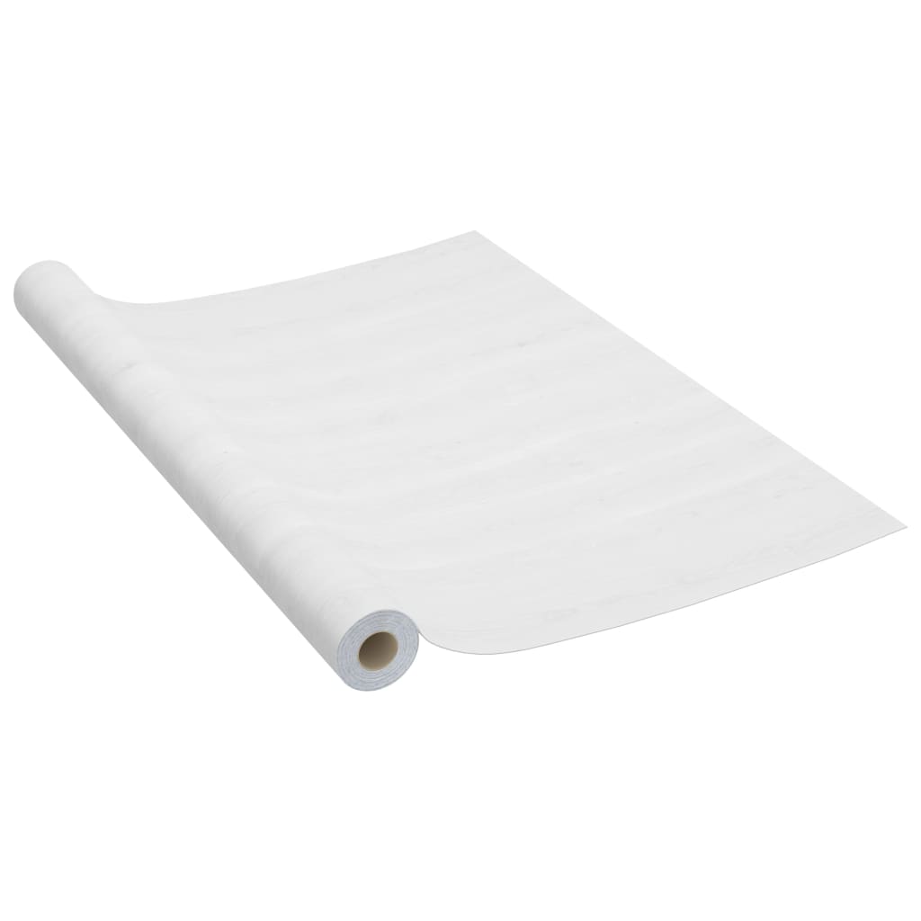 Láminas autoadhesivas para muebles PVC madera blanca 500x90 cm vidaXL