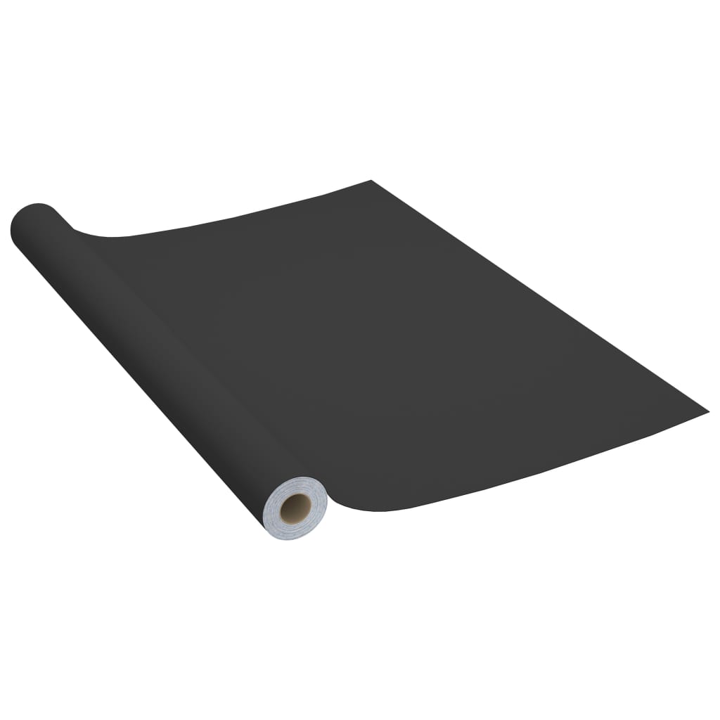 Láminas autoadhesivas muebles PVC negro 500x90 cm vidaXL