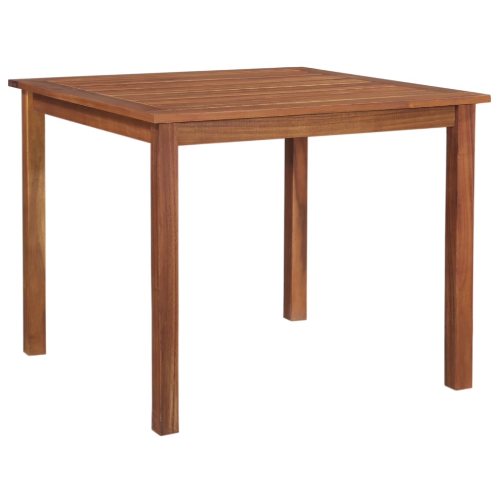 Vetonek Mesa de jardín madera maciza de acacia 85x85x74 cm