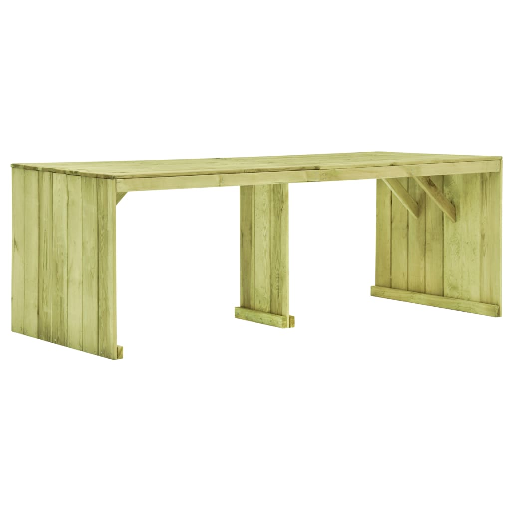 Vetonek Mesa de jardín madera de pino impregnada 220x101,5x80 cm