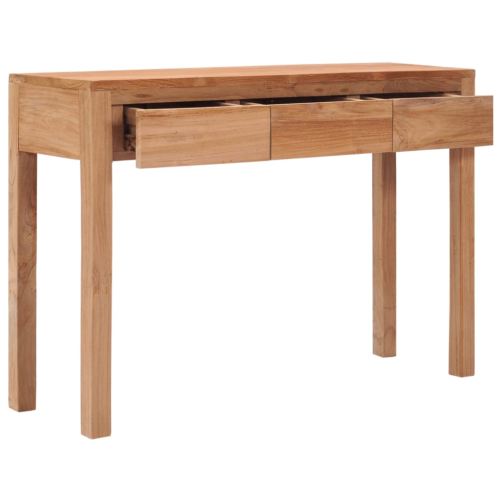 Mesa consola de madera maciza de teca 110x35x75 cm - Vetonek