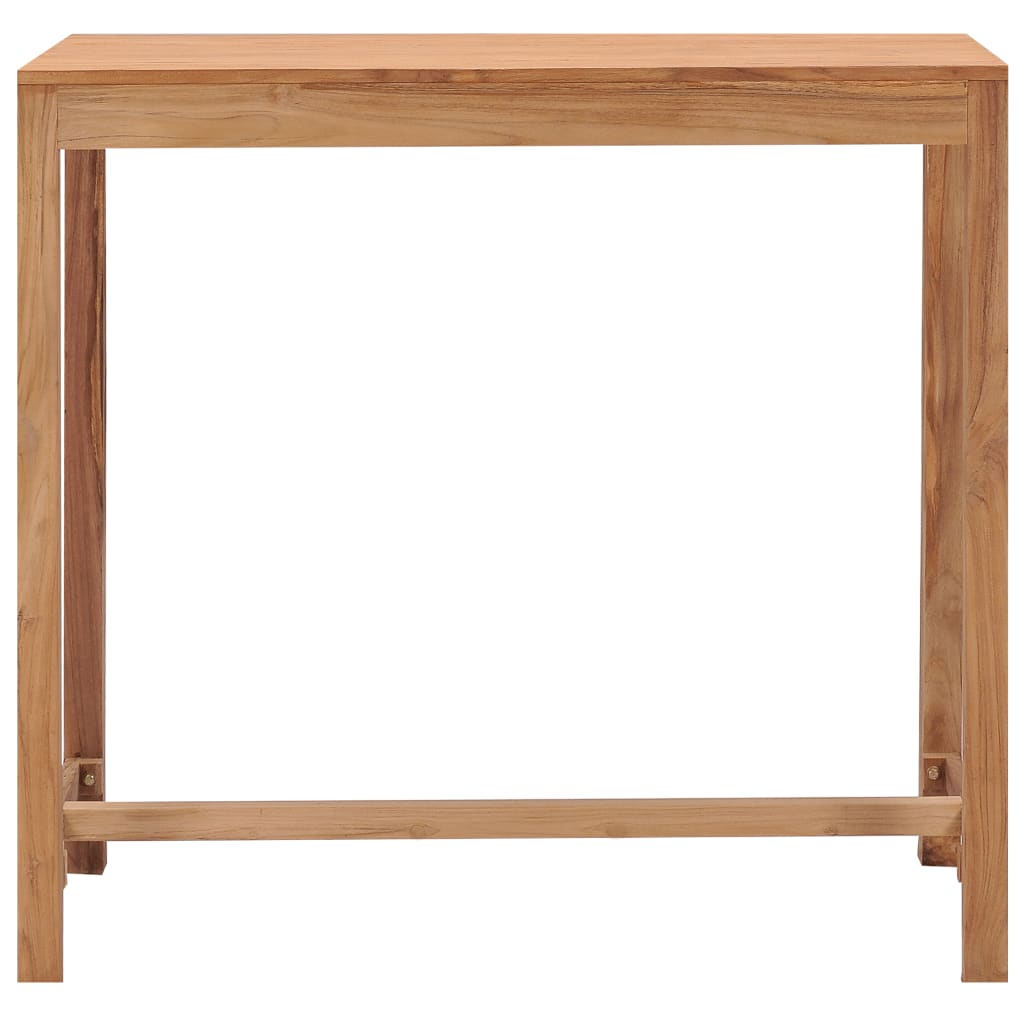 Mesa alta de jardín madera maciza de teca 110x60x105 cm