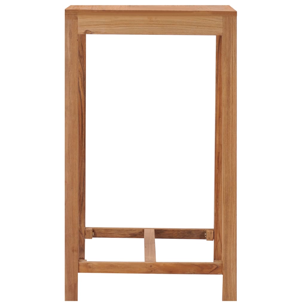 Mesa alta de jardín madera maciza de teca 60x60x105 cm