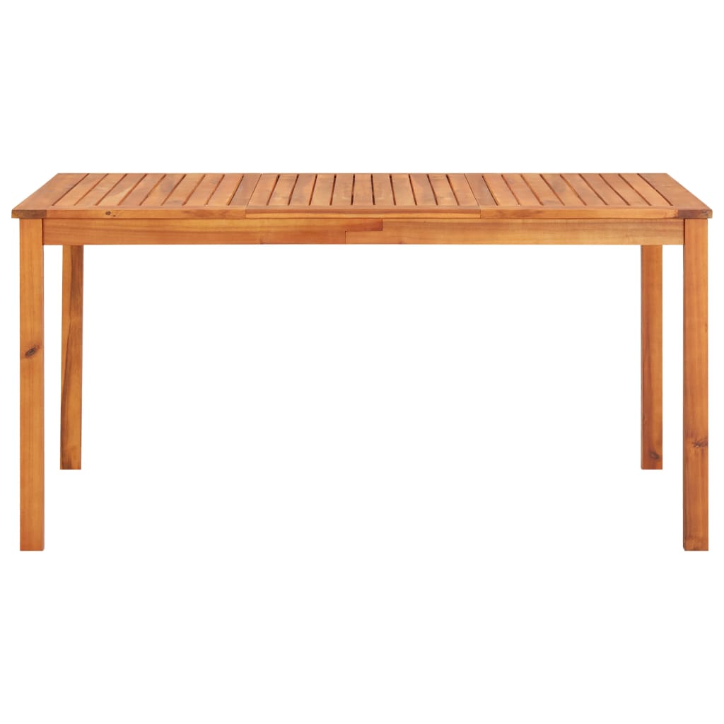 Set comedor de jardín 5 pzas y cojines madera maciza de acacia vidaXL