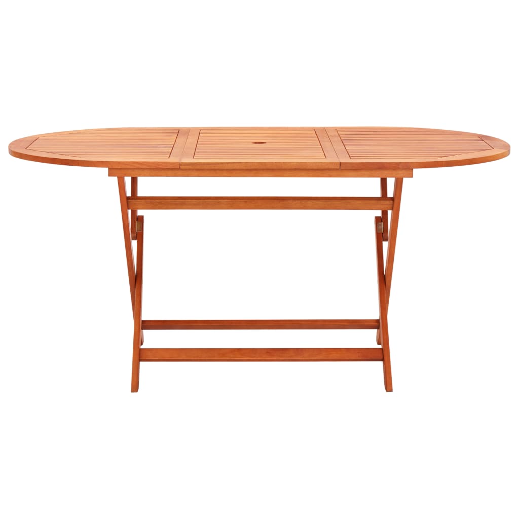 Set de comedor de jardín 9 pzas madera eucalipto textilene gris vidaXL