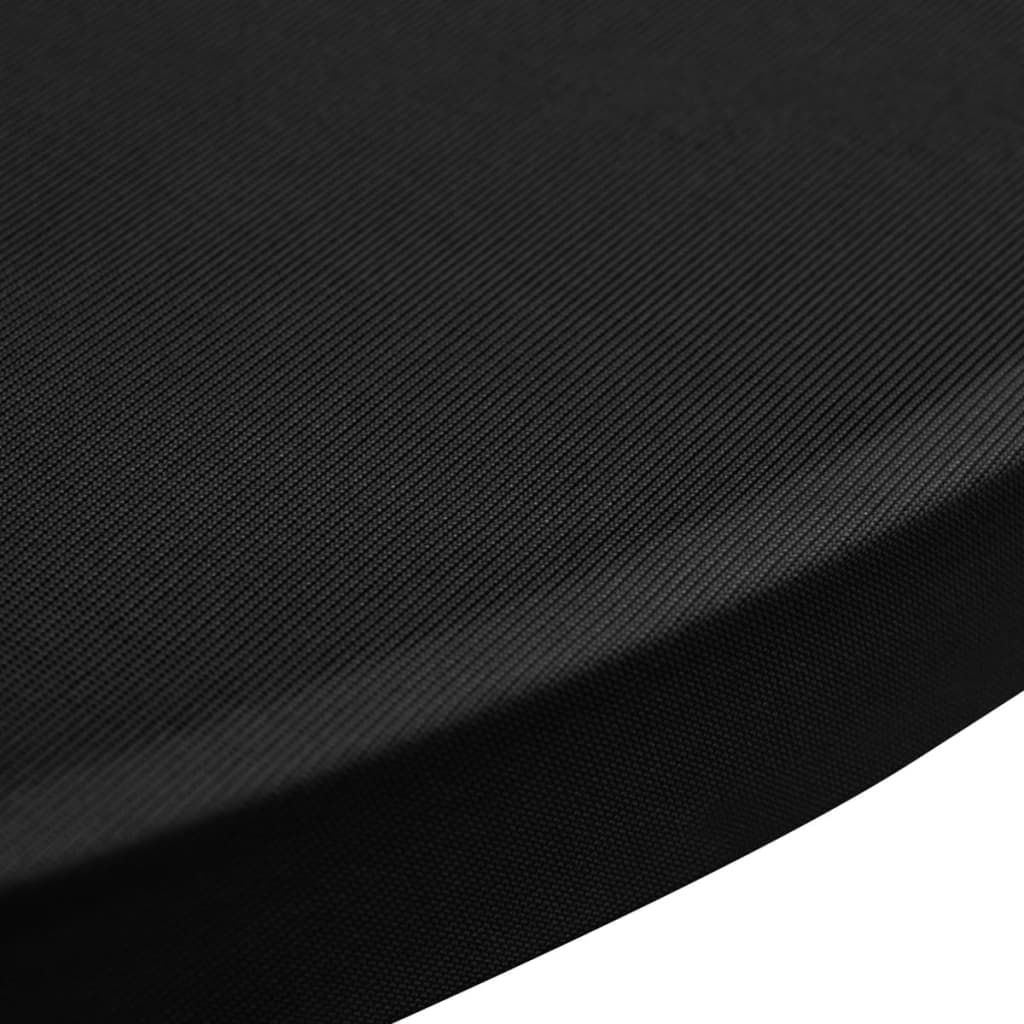 Elastic tablecloth for high table 4 units black Ø70 cm