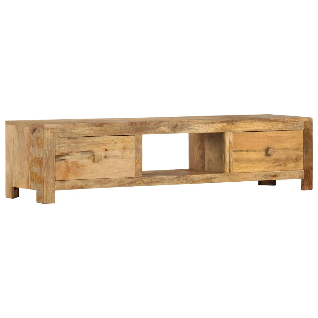 Vetonek Mueble para TV de madera maciza de mango 140x30x32 cm