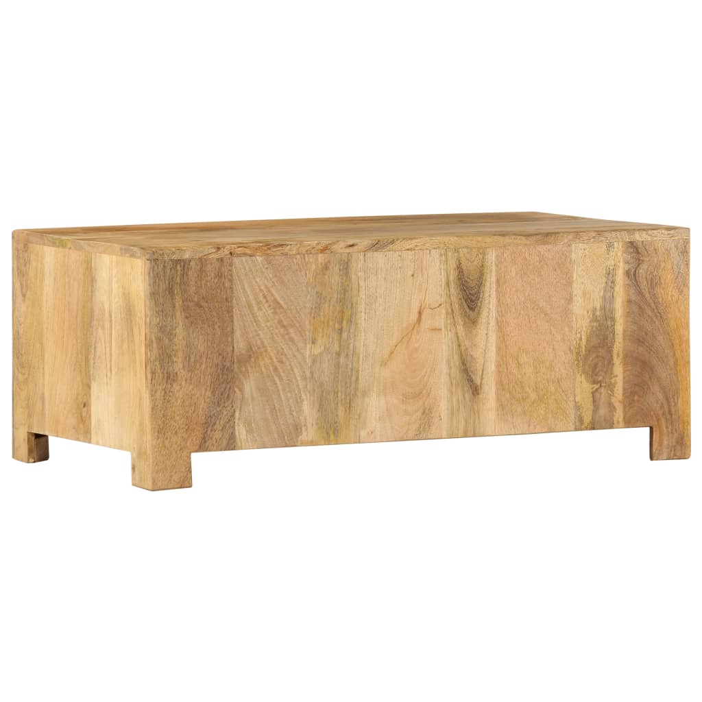 Center table with 4 drawers solid wooden wood 90x50x35 cm