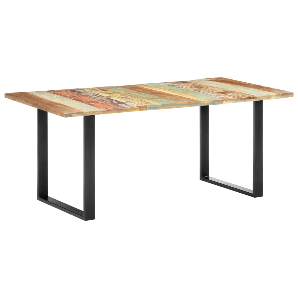 Vetonek Mesa de comedor de madera maciza reciclada 180x90x76 cm