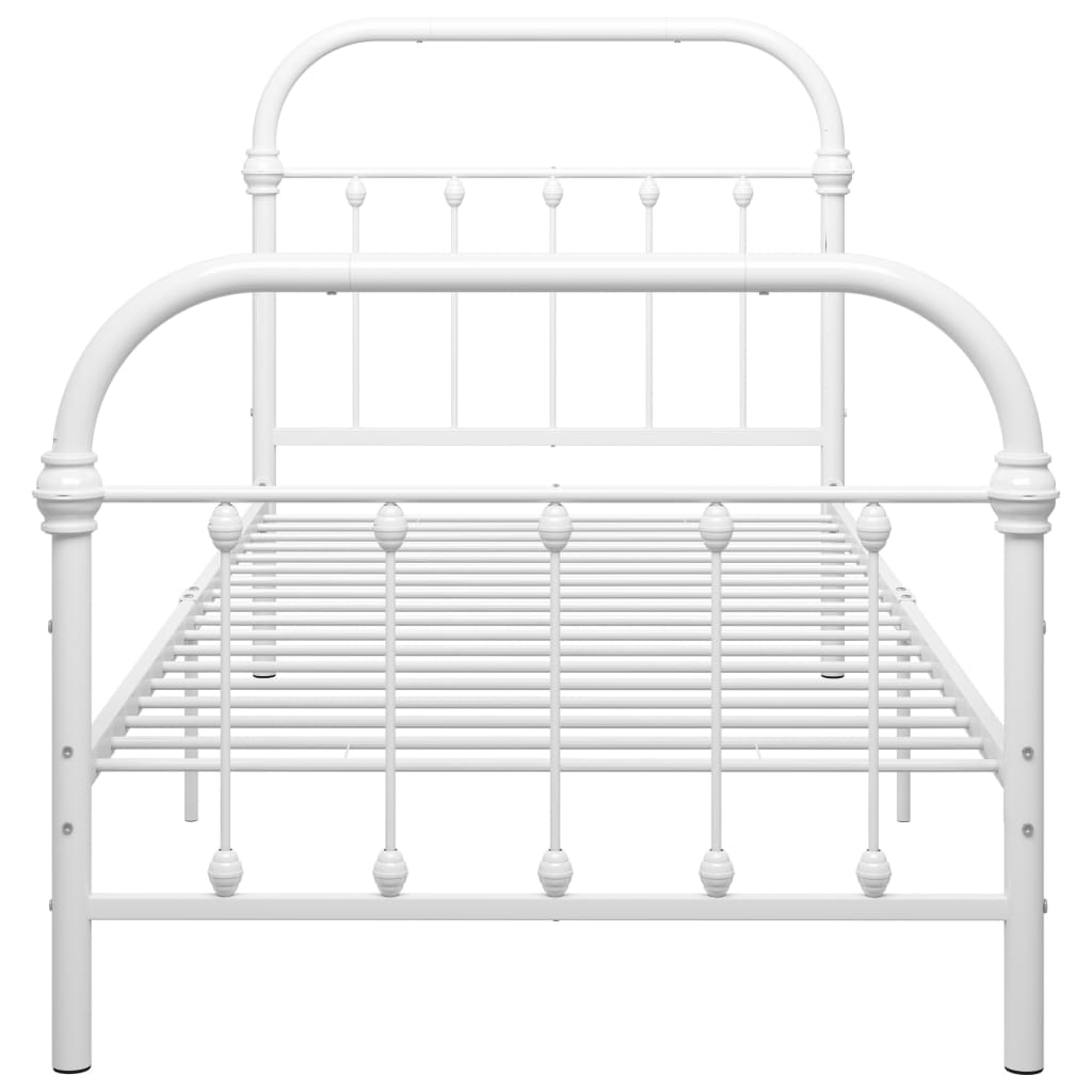 Estructura de cama sin colchón metal blanco 100x200 cm vidaXL