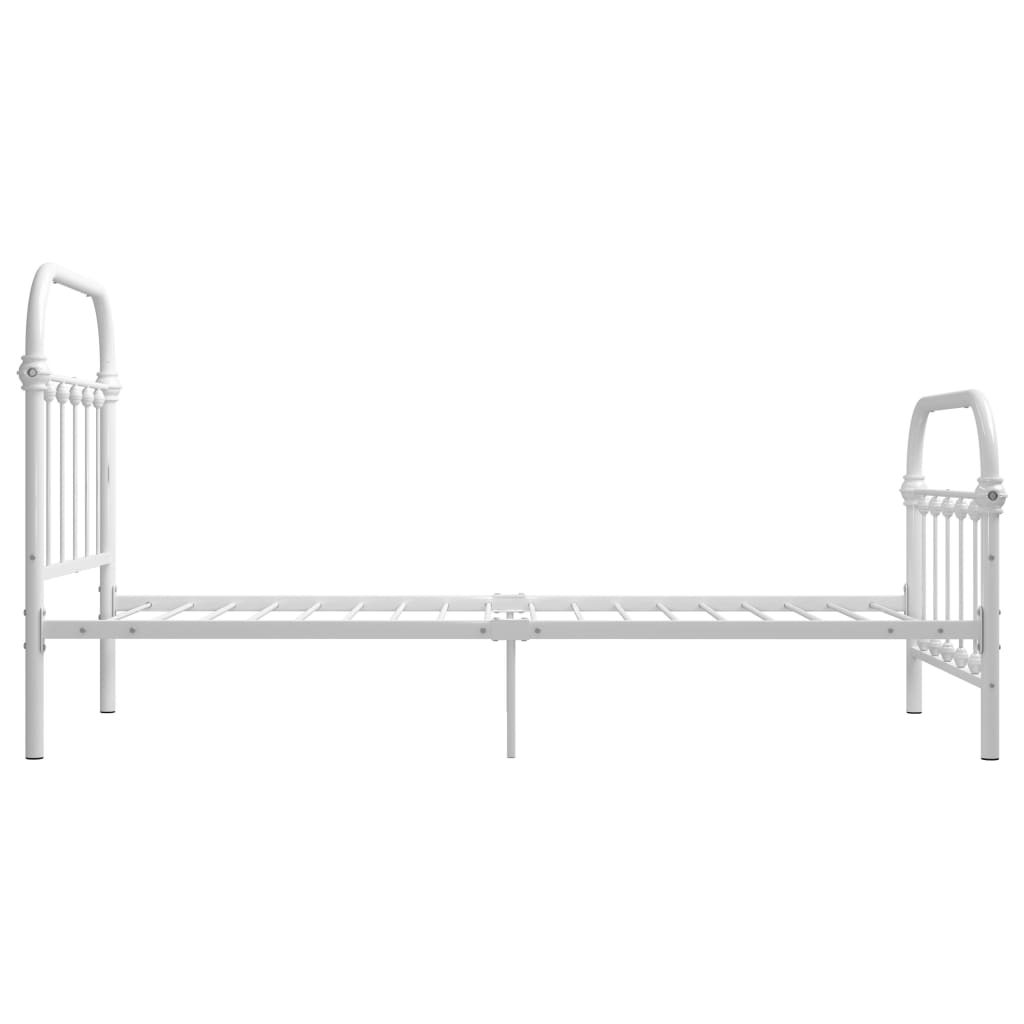 Estructura de cama sin colchón metal blanco 100x200 cm vidaXL