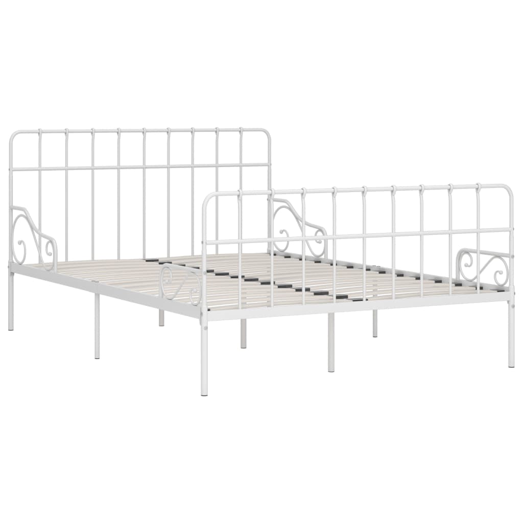 Estructura cama con somier sin colchón metal blanco 140x200 cm vidaXL