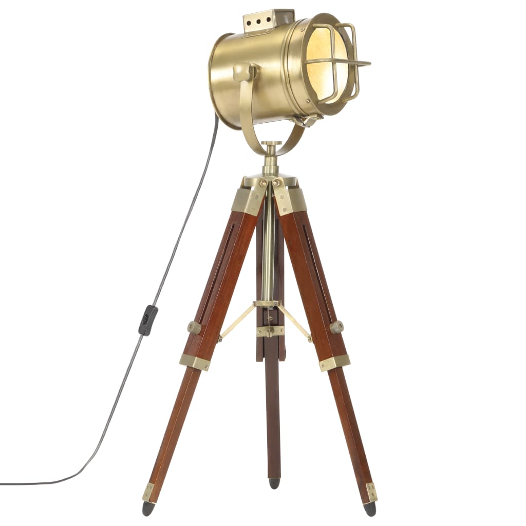 Lámpara de suelo con trípode madera maciza de mango 69 cm v2533 Vetonek