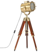 Vetonek Lámpara de suelo con trípode madera maciza de mango 69 cm