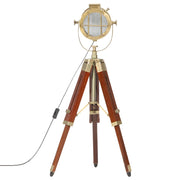 Lámpara de suelo con trípode madera maciza de mango 69 cm v2533 - Vetonek