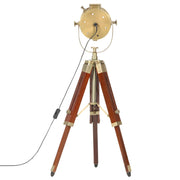Lámpara de suelo con trípode madera maciza de mango 69 cm v2533 - Vetonek