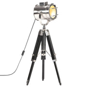 Lámpara con trípode de suelo madera maciza mango negro 69 cm v2540 Vetonek