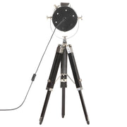 Lámpara con trípode de suelo madera maciza mango negro 69 cm v2540 - Vetonek