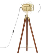 Lámpara de suelo con trípode madera maciza de mango 97 cm v2557 - Vetonek