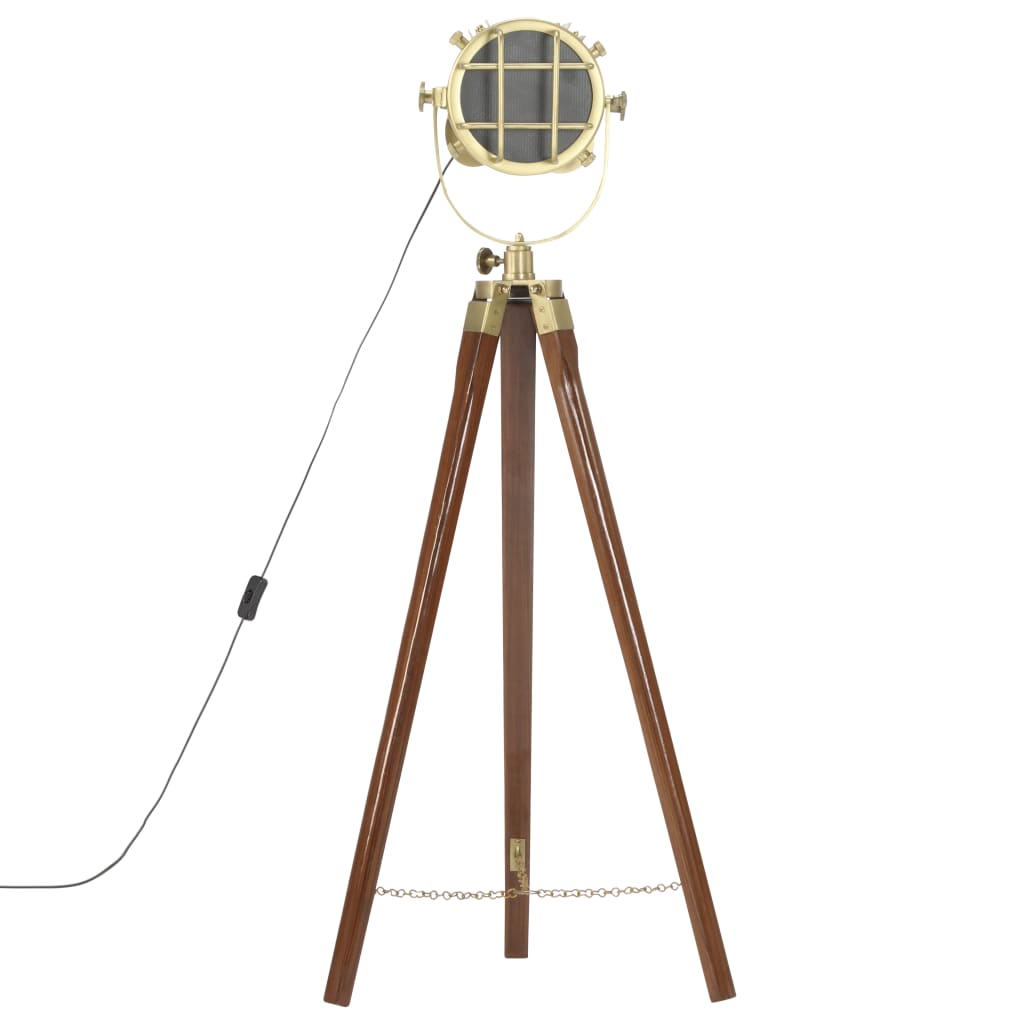 Lámpara de suelo con trípode madera maciza de mango 97 cm v2557 - Vetonek