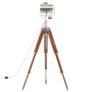 Lámpara de suelo con trípode madera maciza de mango 165 cm v2595 - Vetonek