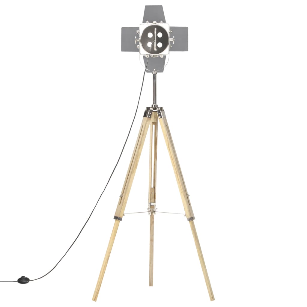 Lámpara de suelo con trípode madera maciza de mango 140 cm v2625 - Vetonek