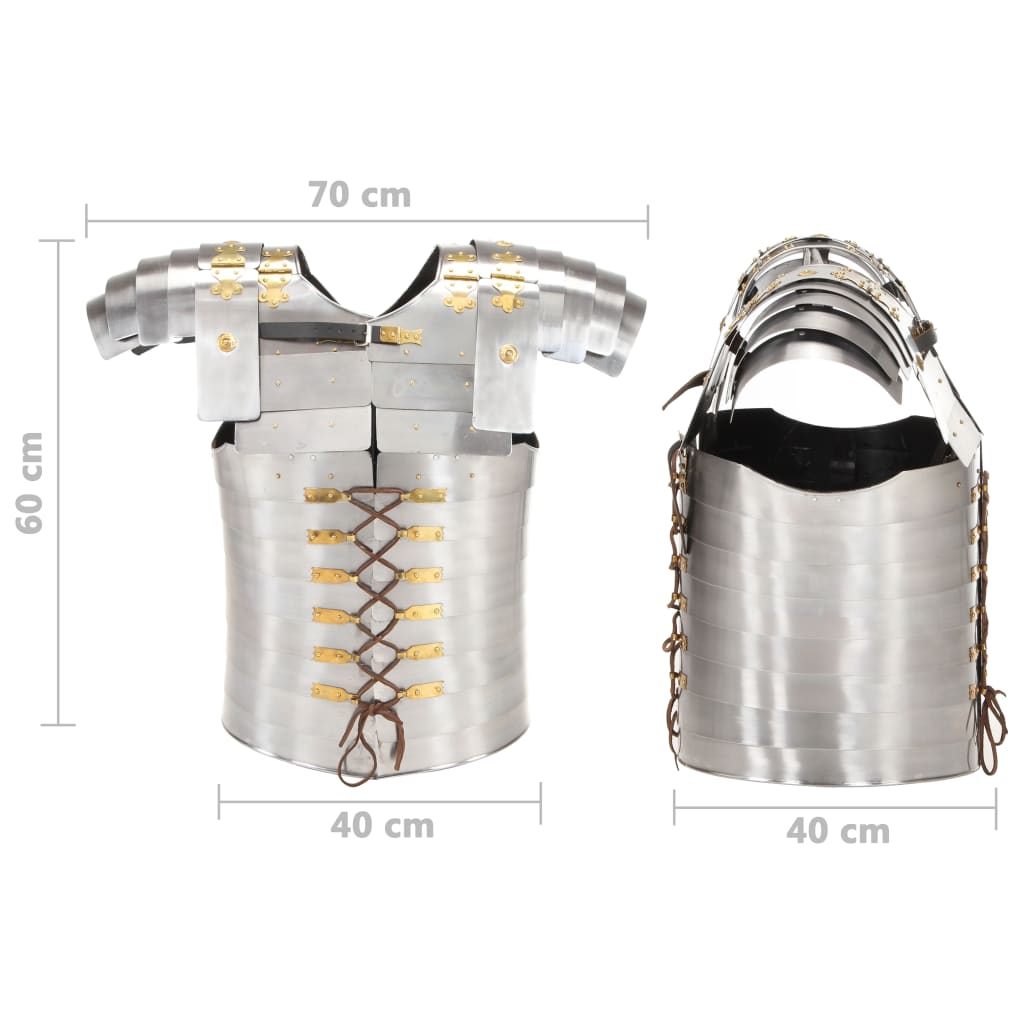 Roman Soldier Larp armor replica silver steel