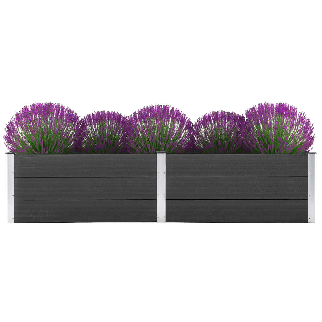 Vetonek jardinera de WPC gris 250x100x54 cm