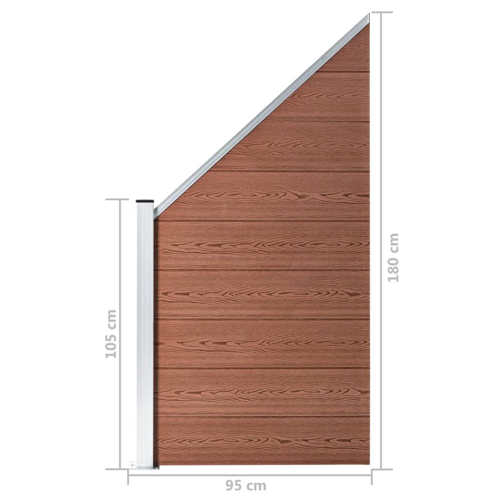 Panneau Valla WPC Brown 95X (105-180) CM