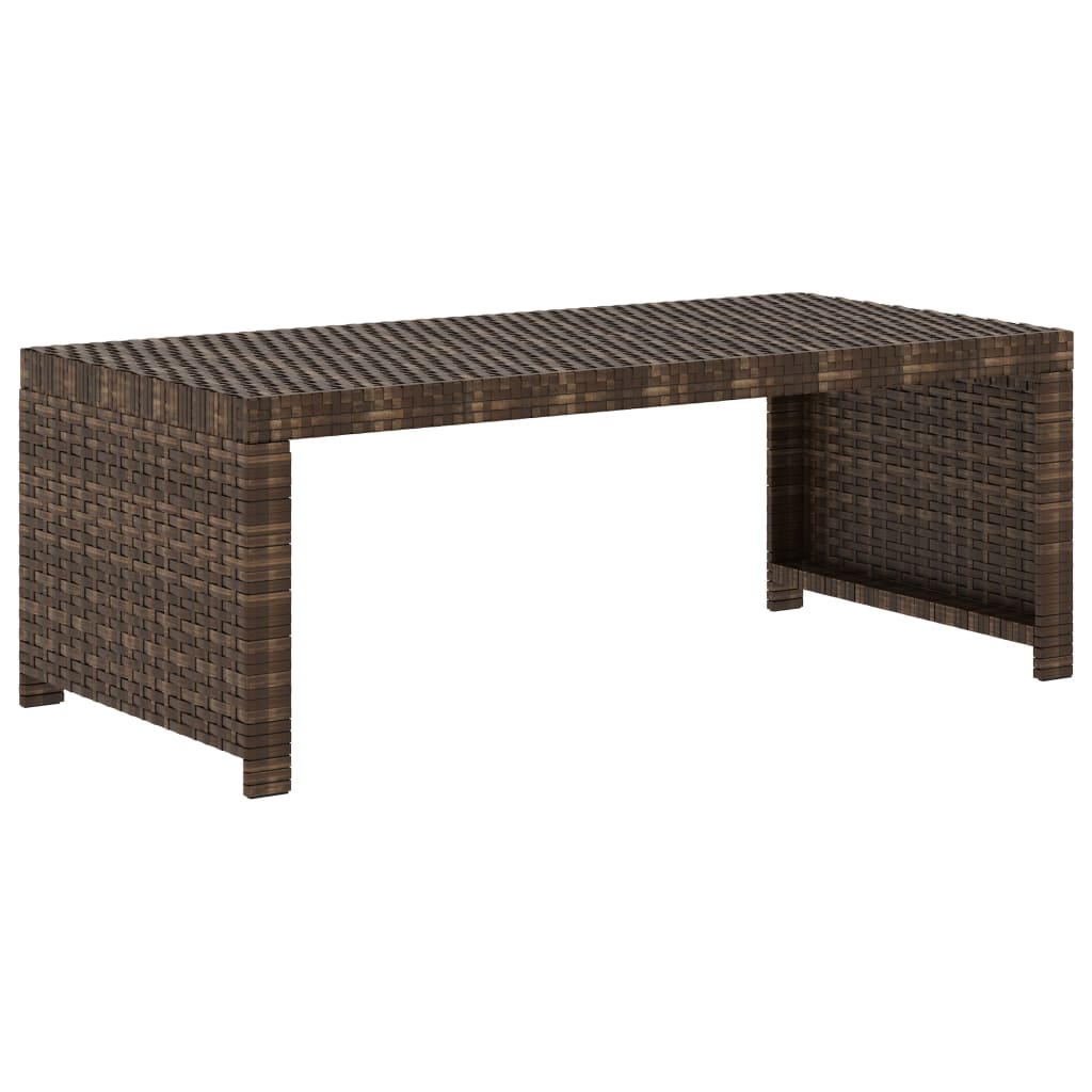 Set muebles de jardín 5 piezas y cojines ratán sintético marrón vidaXL