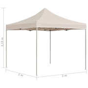 Carpa plegable profesional de aluminio color crema 2x2 m - Vetonek