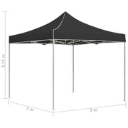Carpa plegable profesional de aluminio gris antracita 2x2 m v4209 - Vetonek