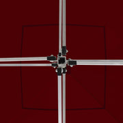 Carpa plegable profesional de aluminio color burdeos 2x2 m v4216 - Vetonek